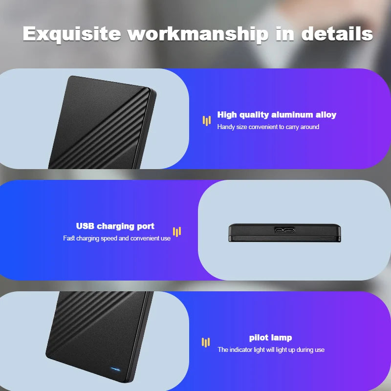 Portable External HD 1TB External Hard Drive HDD 500GB 250GB Memory
