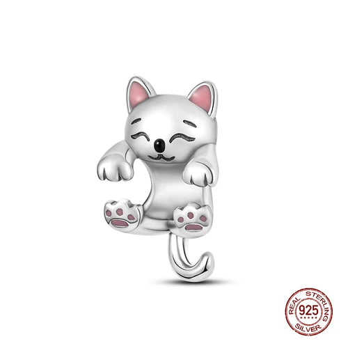 925 Sterling Silver Chameleon Luminous Firefly Butterfly Charms Beads