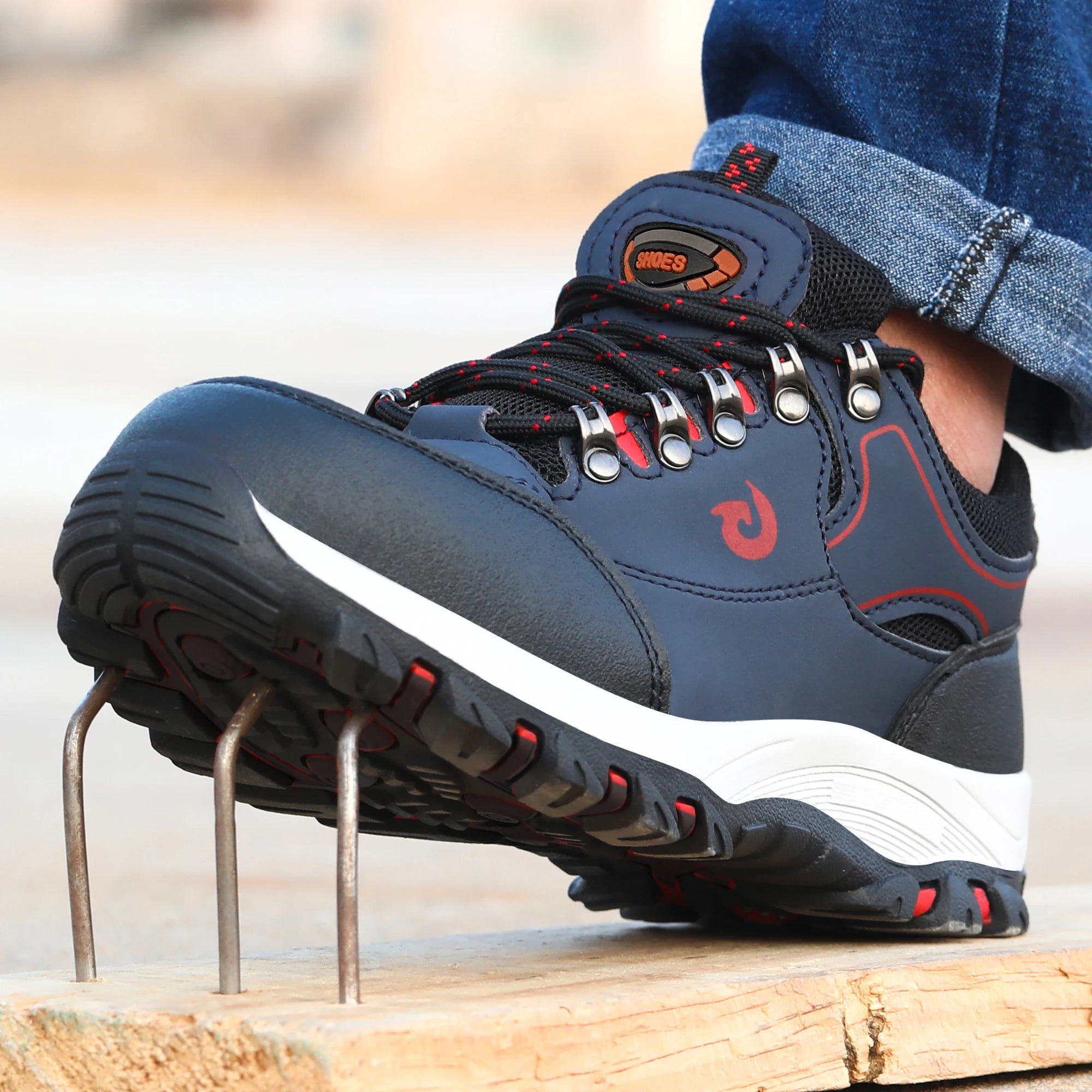 Steel Toe Cap Shoes For Men Work Boots Puncture-Proof Work Safety