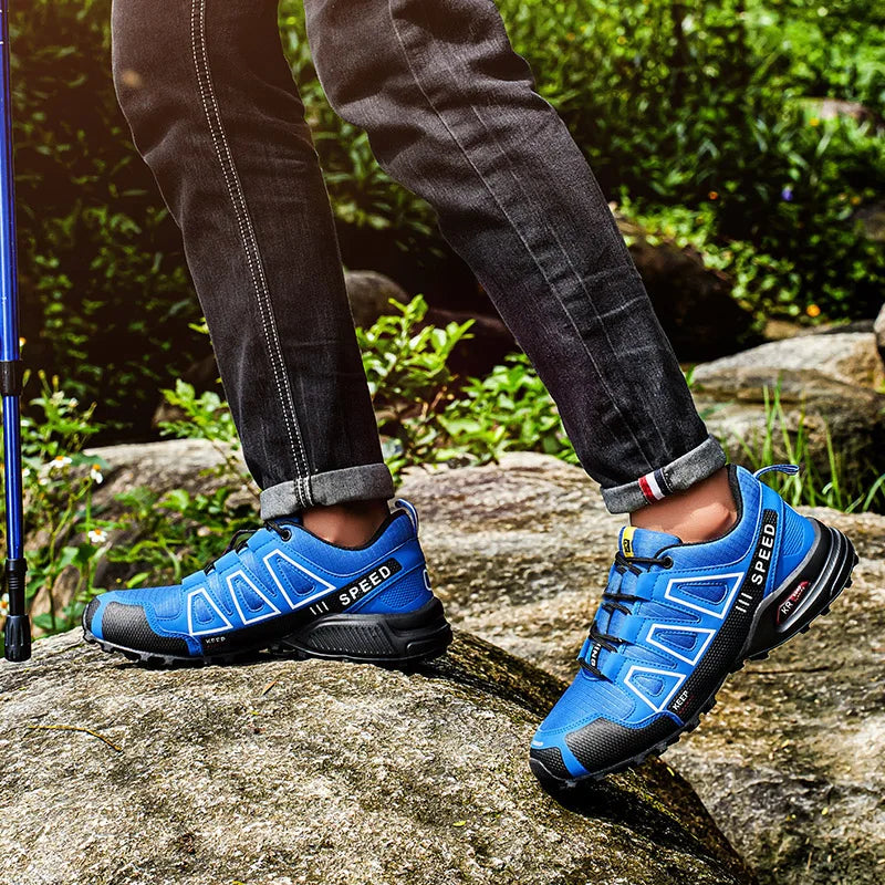 Men‘s Waterproof Hiking Shoes Outdoor Trainers Lace-up Climbing Shoes