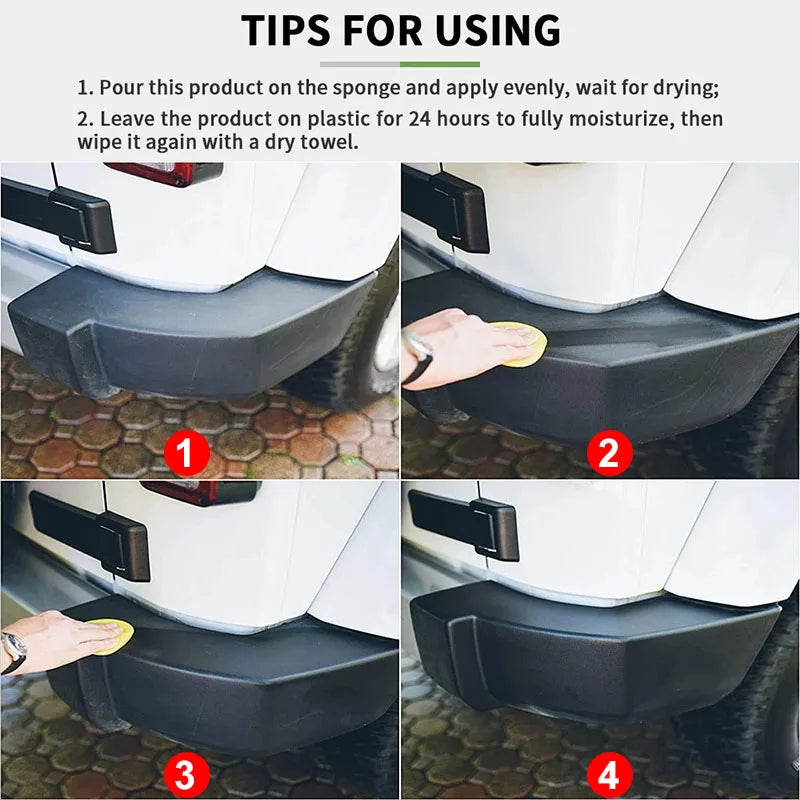 Car Plastic Restorer Back To Black Gloss Plastic Renovator Longlasting