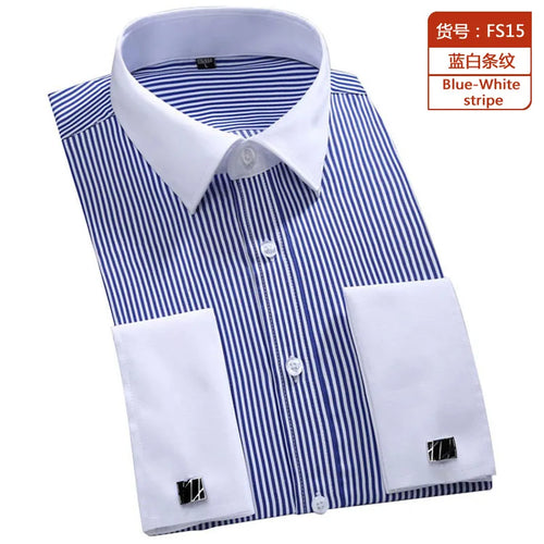 Men's Classic French Cuffs Social Dress Shirt Formal Business