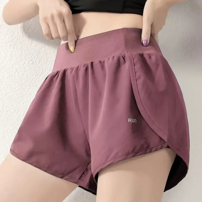 Women's High-Waisted Loose Workout Shorts Quick-Dry Yoga Running