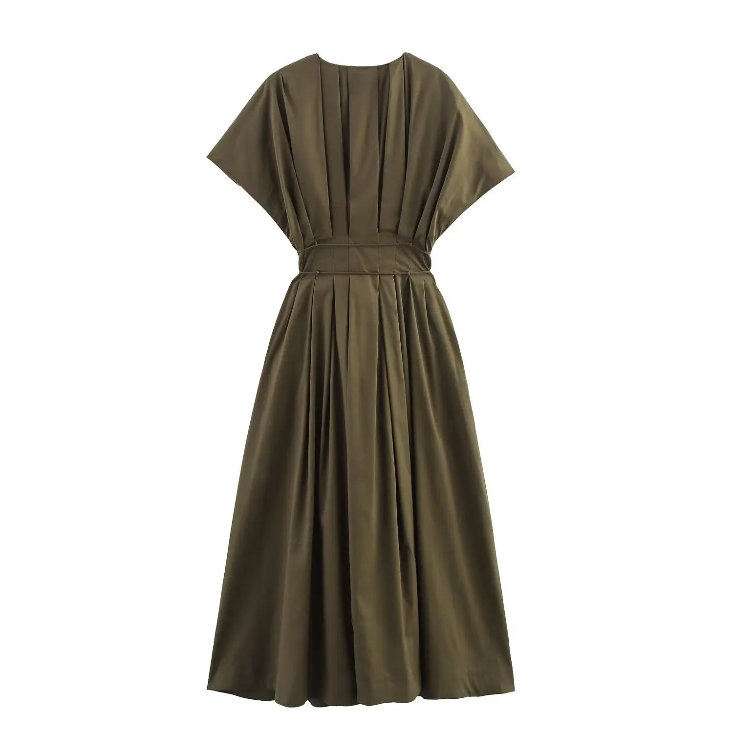 MYST&ZA2025 new summer women's casual fashion pleated drop shoulder