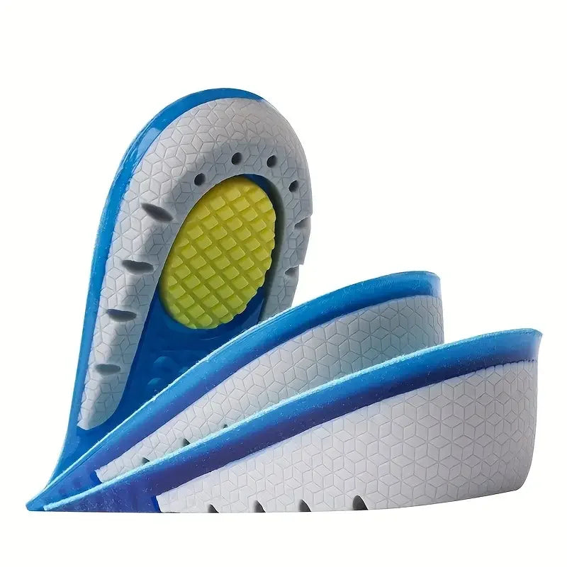 1pair Gel Height Increase Insoles, Shock Absorption Heel Cushion Pads,