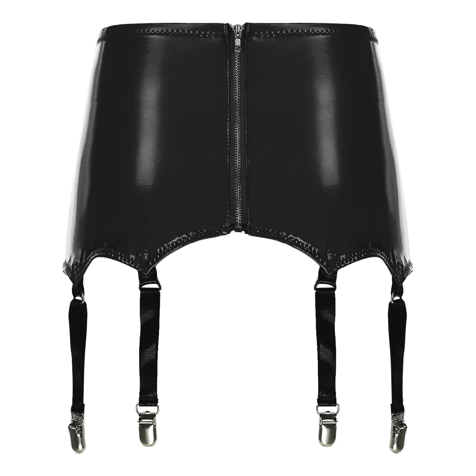 Womens Garters Suspender Belt Skirts Ladies Wet Look Mini Skirts