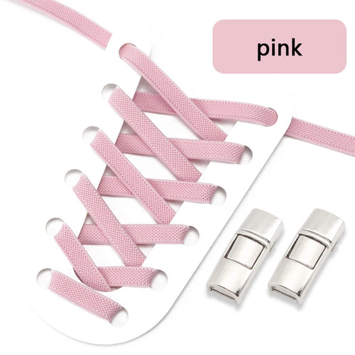Elastic Laces Sneakers Press Lock Shoelaces Without Ties 8MM Wide