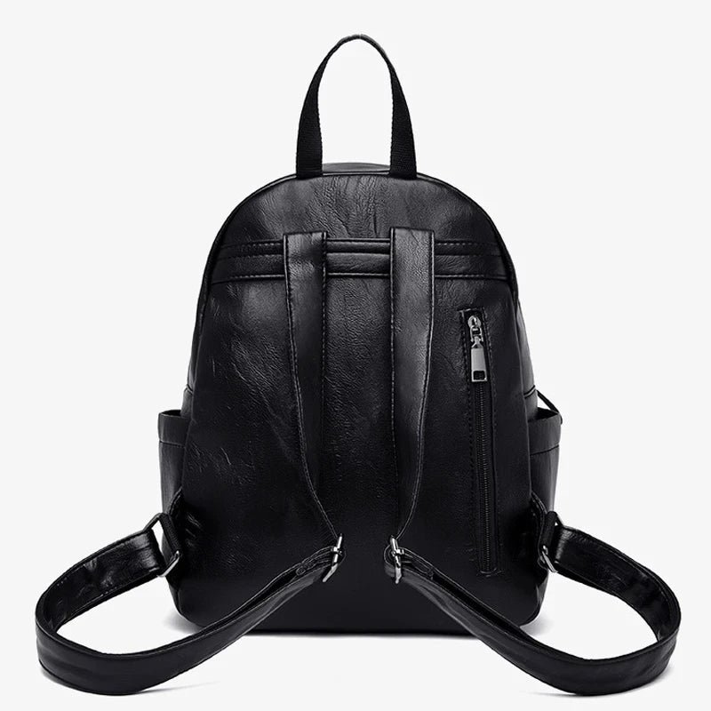 Women Large Capacity Backpack Purses High Quality Leather Female
