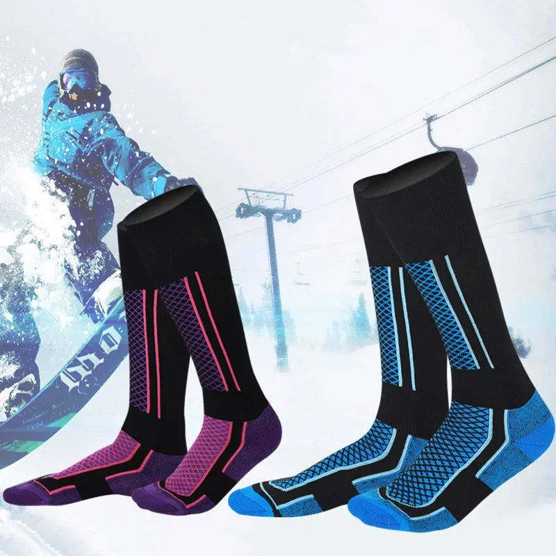 1 Pair Winter Warm Thickening Ski Stockings Hiking Socks For Women Men