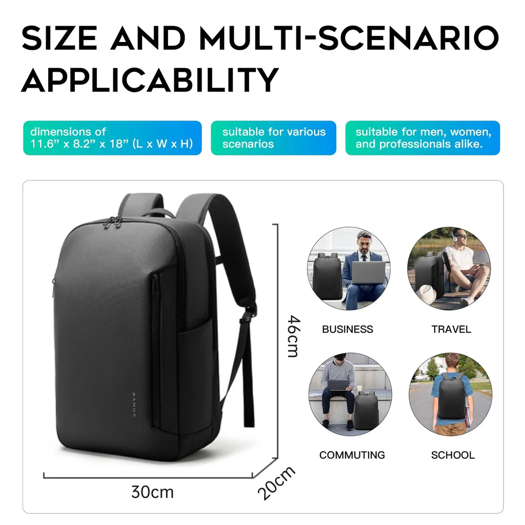 BANGE New Casual Multi-Pockets Big Capacity Daily 15.6inch Laptop