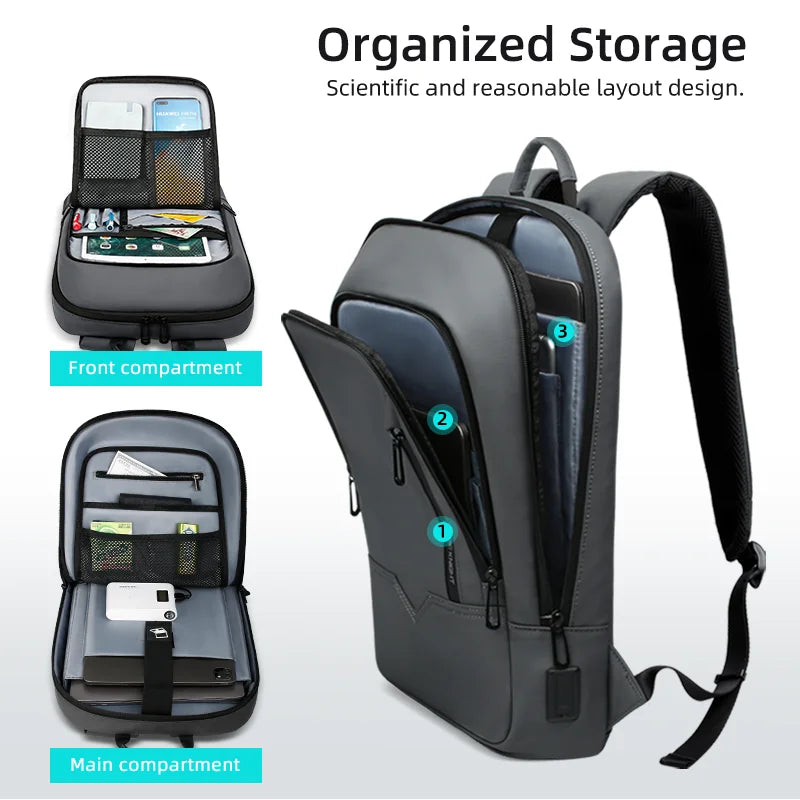 Heroic Knight Laptop Work Backpack Slim Men Waterproof Multifunctional