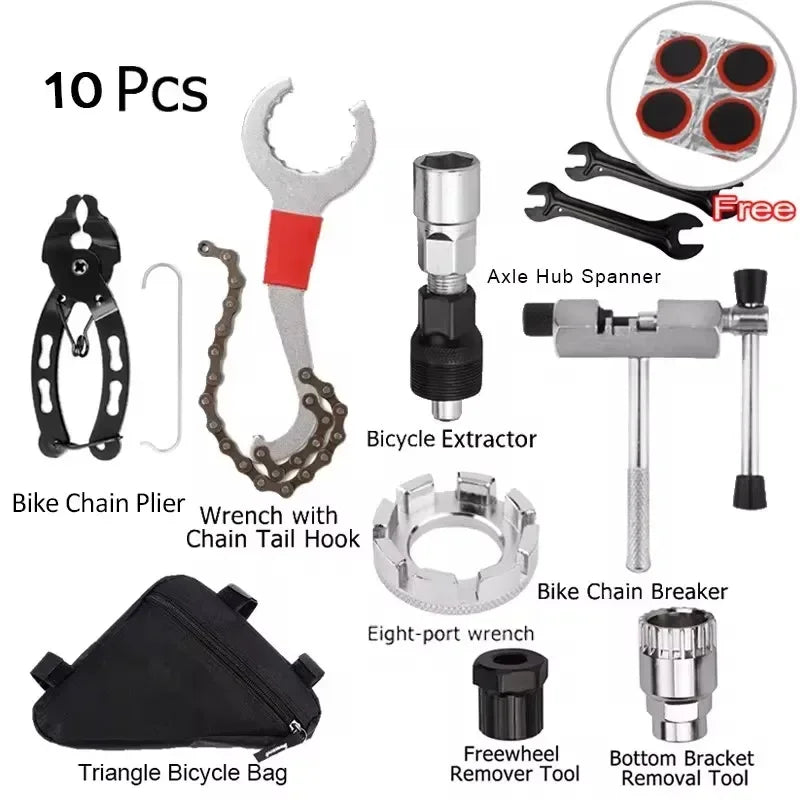 Bicycle Repair Tool Kits Chain Breaker Crank Puller Outdoor Cycling