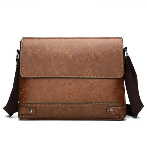 Briefcase For Men PU Leather Tote Boston Commuting Laptop Shoulder