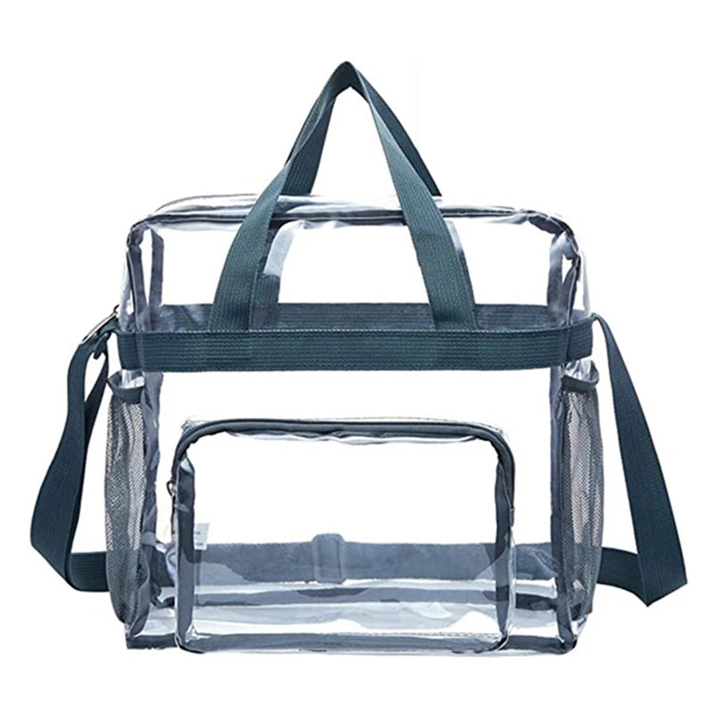 Portable PVC Transparent Shoulder Crossbody Bag Tote Satchel Handbag
