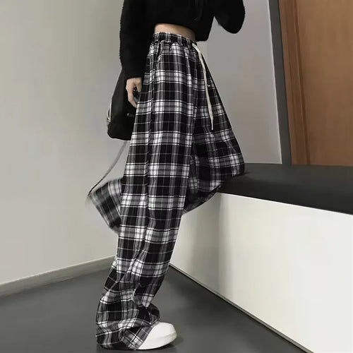 2025 Thin Women Korean Version of High-waisted Wide-leg Pants Casual