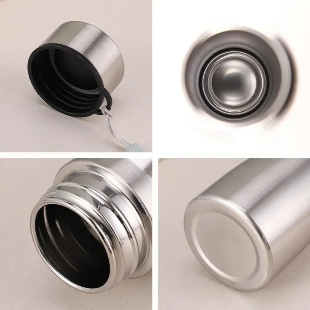 1000ML Stainless Steel Sport Bottle Single-Layer Red Water Cup Metal