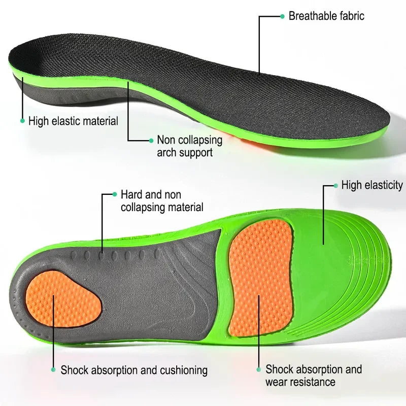 Arch Support Insoles Sports Shock Absorption Elastic Wear Resistant