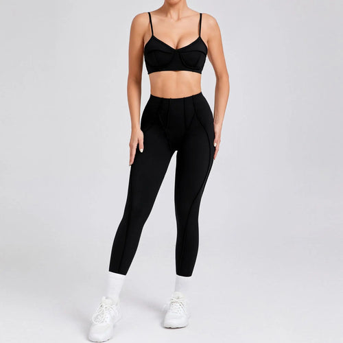 New Yoga Set Women Tracksuit Workout Legging Athletic Suit Gym Push Up