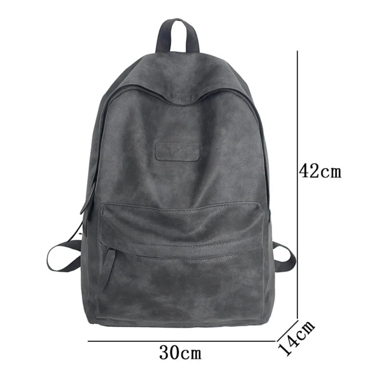 High Quality Women Man Backpack PU Leather Men's Backpacks Girl Luxury