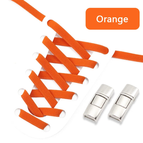 Elastic Laces Sneakers Press Lock Shoelaces Without Ties 8MM Wide