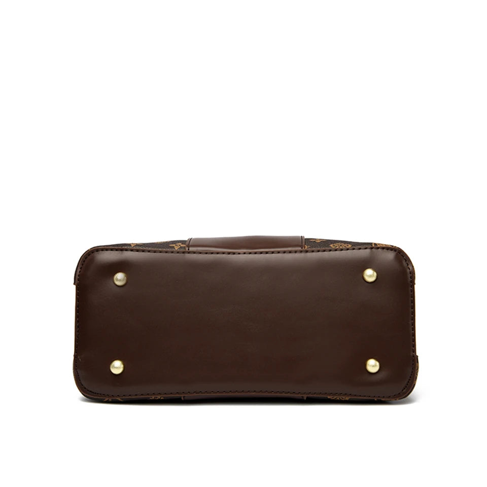 Luxury Handbag Fashion Print Large Capacity Soft Leather Women