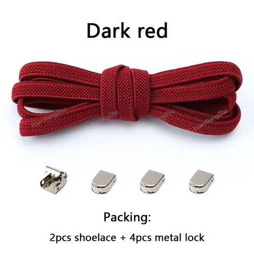 No tie Shoe laces Elastic laces Sneakers Flat Shoelaces without ties