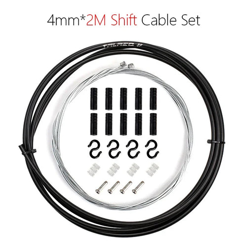 2m/2.5m Bike Brake & Shift Cable Kit 4mm/5mm Mountain Road Bike