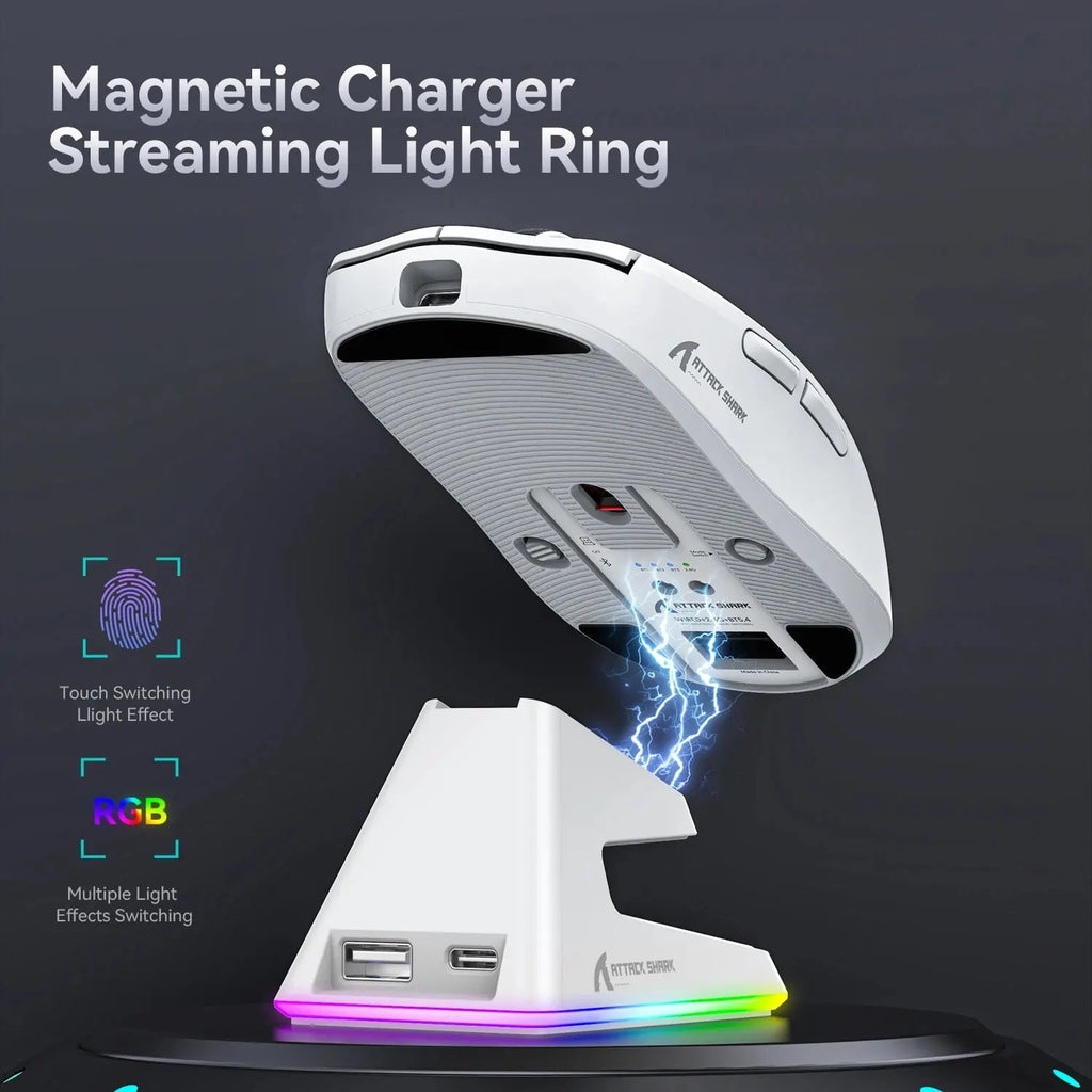 X6 Lightweight Wireless Gaming Mouse with 3 Mode Wired 2.4G BT5.2 Up