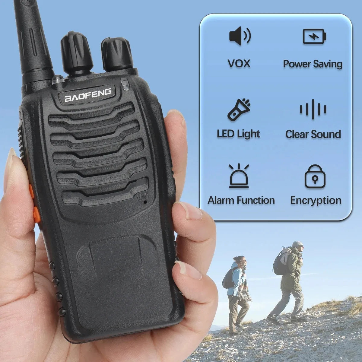 5W Baofeng BF-888S Walkie Talkie USB Plug Dual Band Portable Two Way