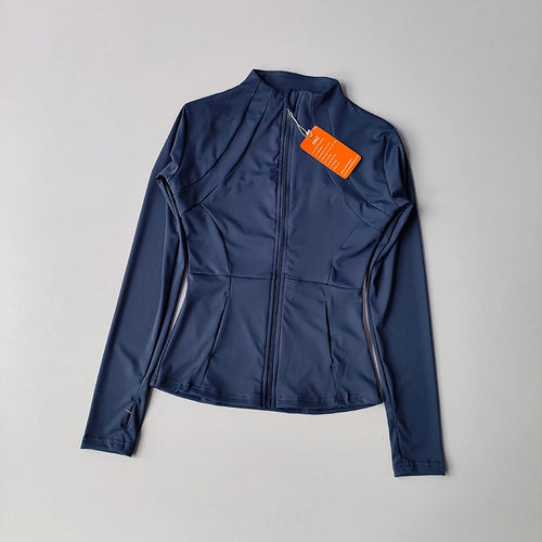 Women Sports Jacket Zip Fitness Yoga Shirt Workout Running Coats Warm