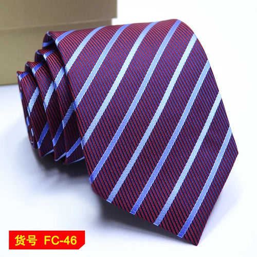 67 Styles Men's Ties Solid Color Stripe Flower Floral 7-8cm Jacquard