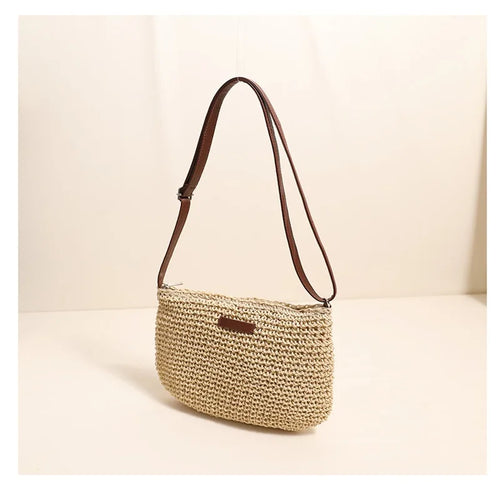 Woven Summer Fashion Straw Bag Beach Holiday Crossbody Bag Shopping