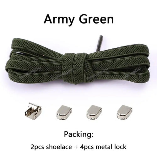 No tie Shoe laces Elastic laces Sneakers Flat Shoelaces without ties