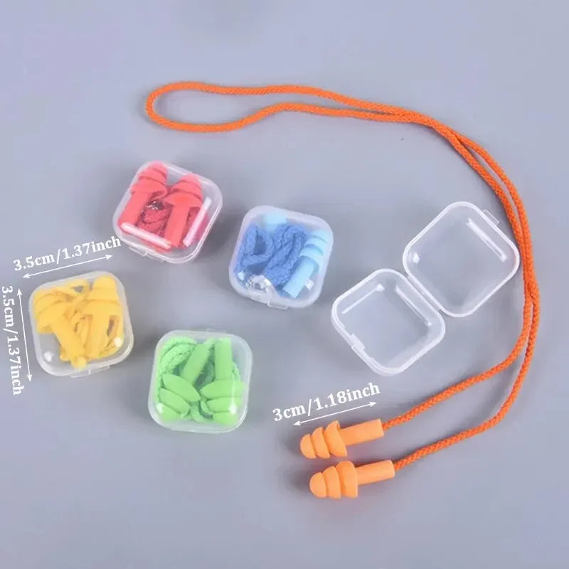 1 Pc Silicone Ear Plugs Sleep Earplugs Noise Reduction Swimming