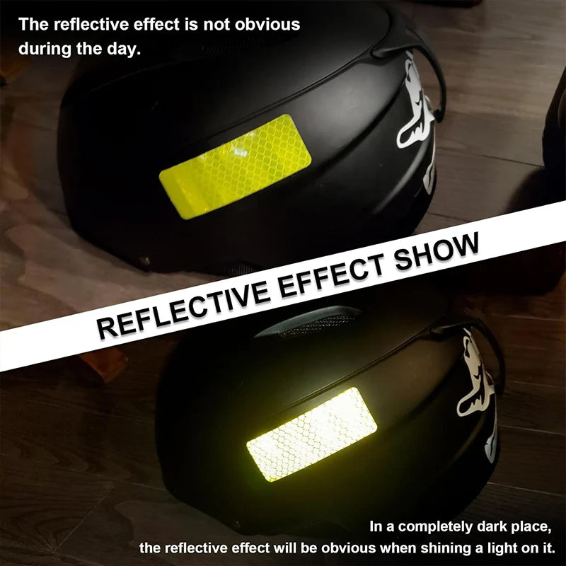 10~60pcs Bicycle Reflective Stickers Secure 30x80mm Warning Strip Car