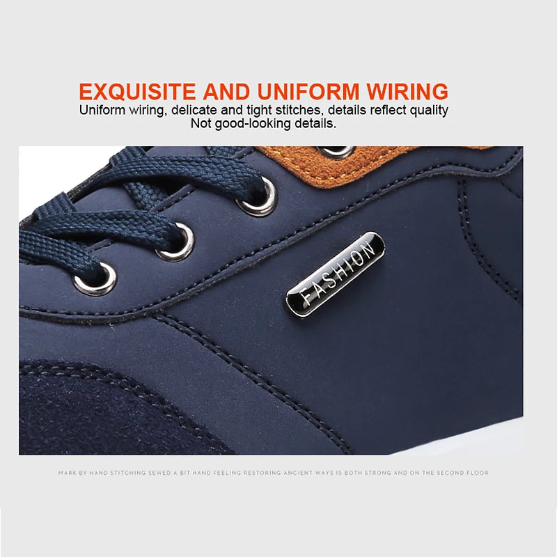 Leather Men Shoes Sneaker Trend Sports Running Breathable Men‘s