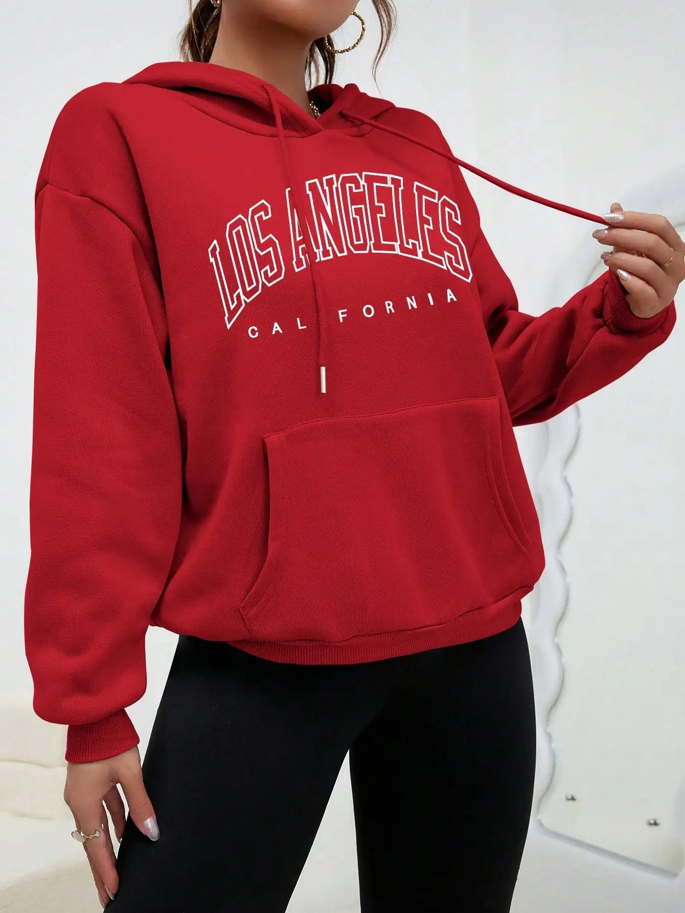 Los Angeles Art Letter Design Women Streetwear American Style Fashion