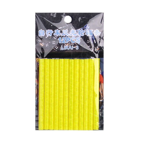 12PCS/Bag Bicycle Wheel Spokes Reflective Sticker Tube Strip Warning