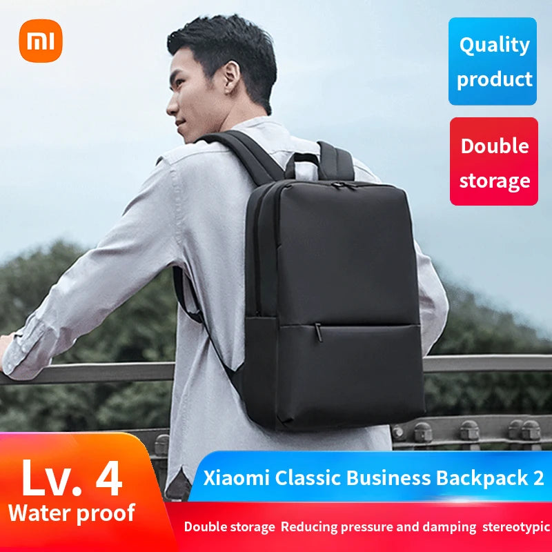 Xiaomi classic business backpack fashion laptop bag for men and women