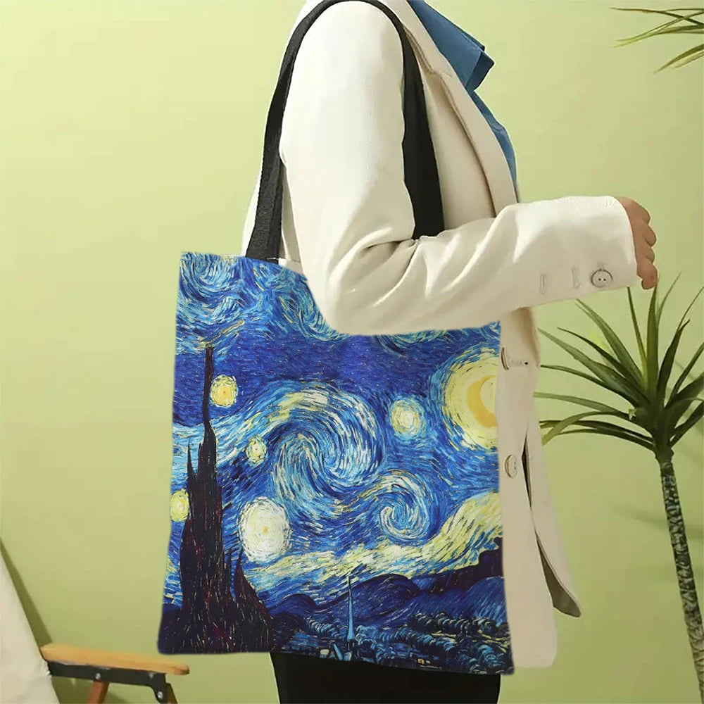 Canvas Bag Van Gogh Series Canvas Bag Oil Painting Starry Night