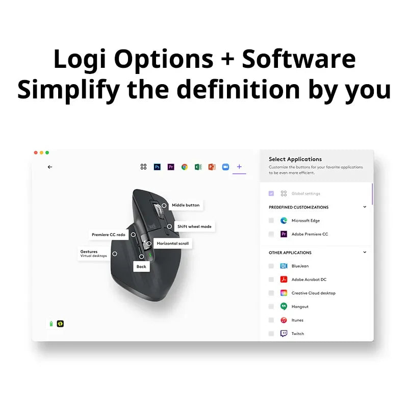 Logitech MX Master 3S Wireless Bluetooth Mouse Bluetooth 2.4G Low