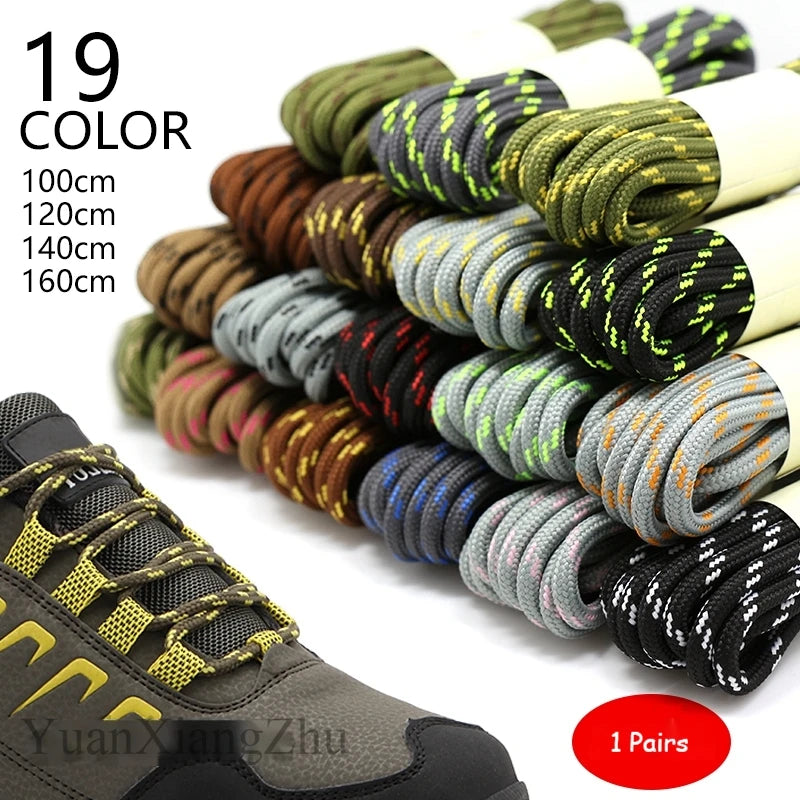 1Pair Round Shoelaces Durable Polyester Shoelace Outdoor Boots