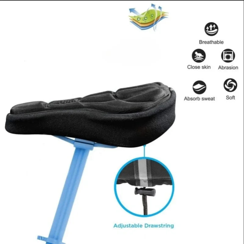 Soft 3D Padded Cycling Bicycle MTB Bike Saddle Seat Cover Cushion