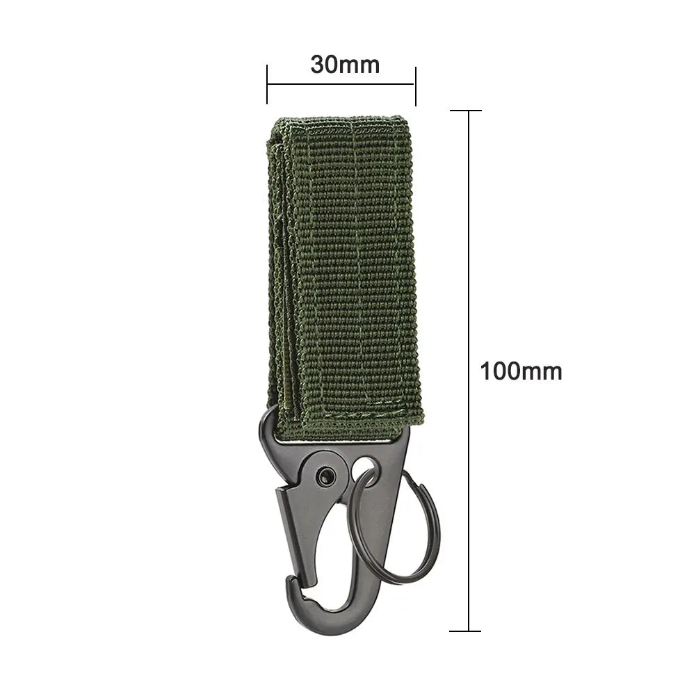 2pcs Tactical Hanging Buckle Molle Nylon Webbing Carabiner Belt
