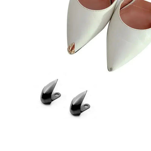 Women High Heel Metal Toe Cap Wear and Tear Concealer Anti-kicking