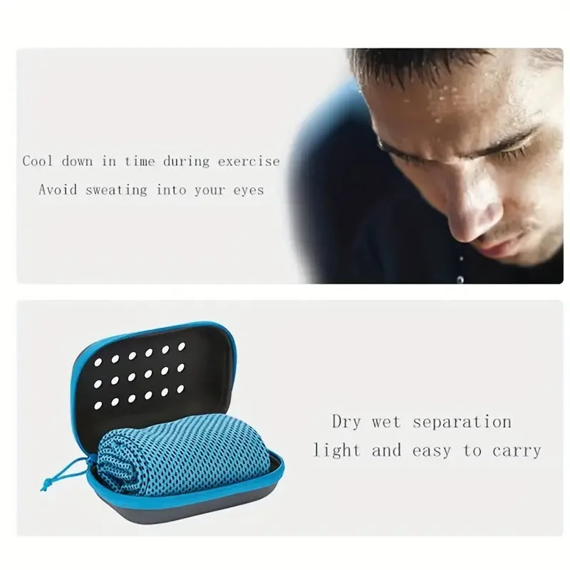 1PC New EVA Boxed Cold Sports Outdoor Cooling Fitness Towel Absorbent