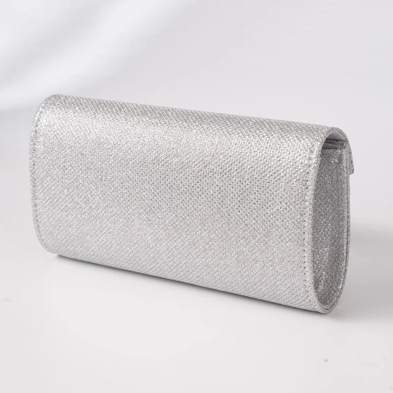 Women Envelope Evening Bag Glitter Ladies Chain Shoulder Bags Shiny