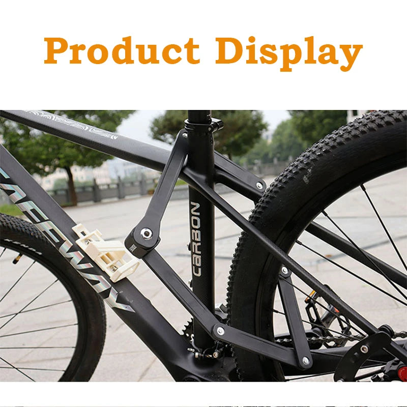 Bicycle Folding Chain Lock Bike Foldable Lock Anti-theft E-Bike Chain