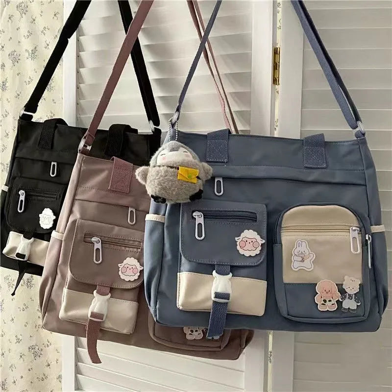 Waterproof Canvas Women Handbags Shoulder Bag Nylon Ladies Messenger