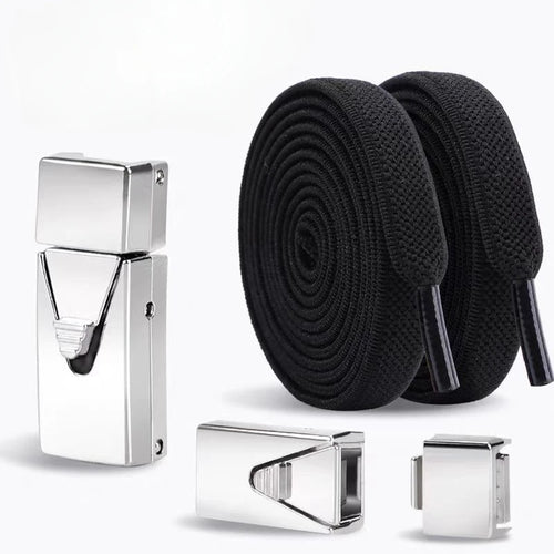 1/2 Pair 2025 No Tie Shoe Lace Press Lock Insert Fixed Shoelaces